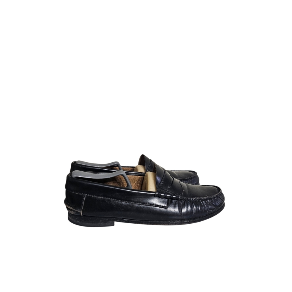 Wall Streeter Vintage Deadstock Black Leather Penny Loafers Mens 10.5 D - Picture 7 of 10